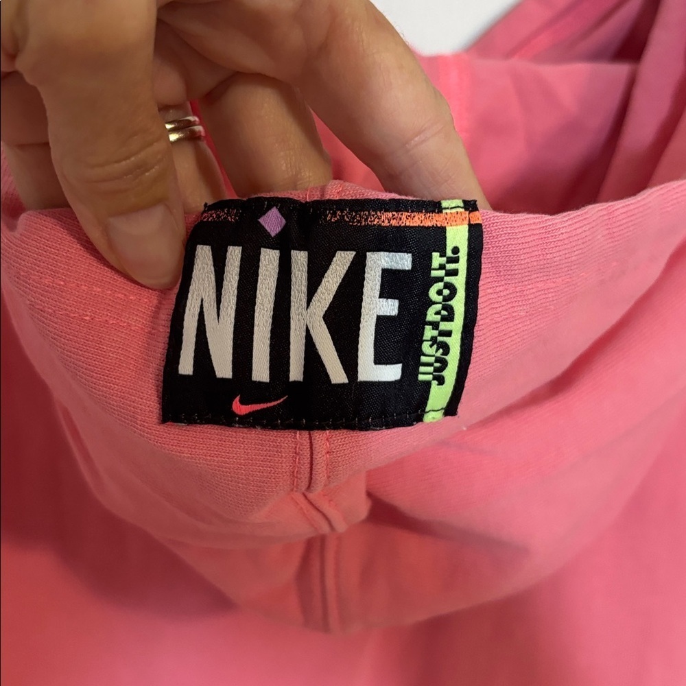 Nike Pullover Pink Hoodie, cotton, Large - Picture 6 of 8
